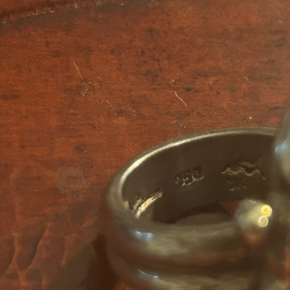 Barry Brinker Sterling Silver 18k Buddha Ring Size 7 - Picture 4 of 8